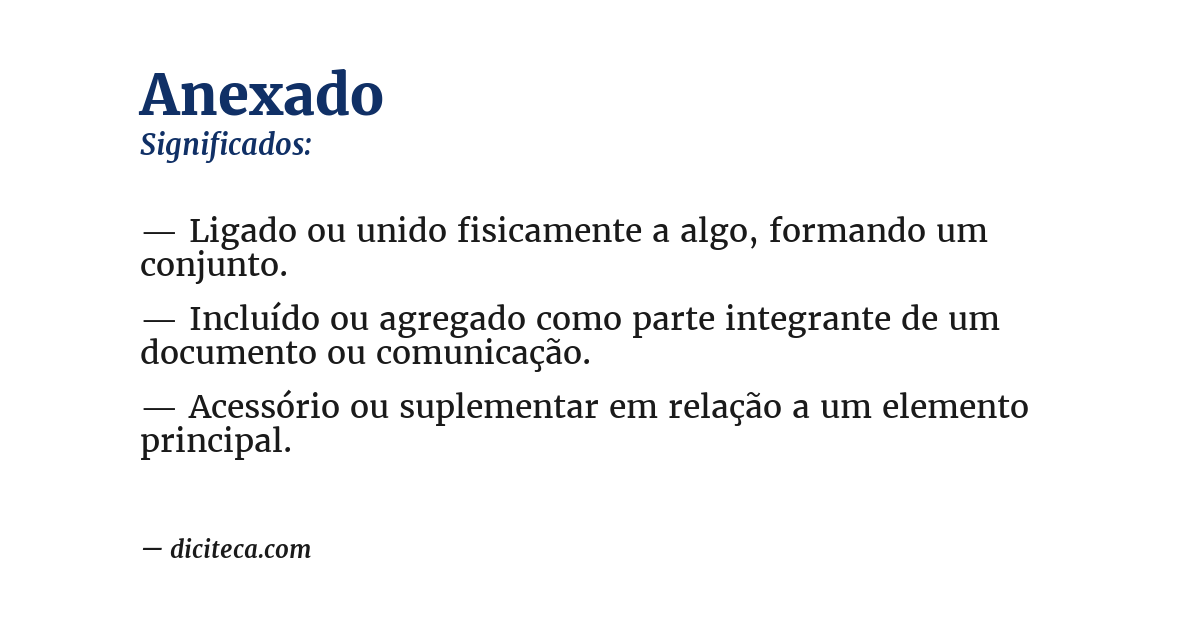 Significado de anexado