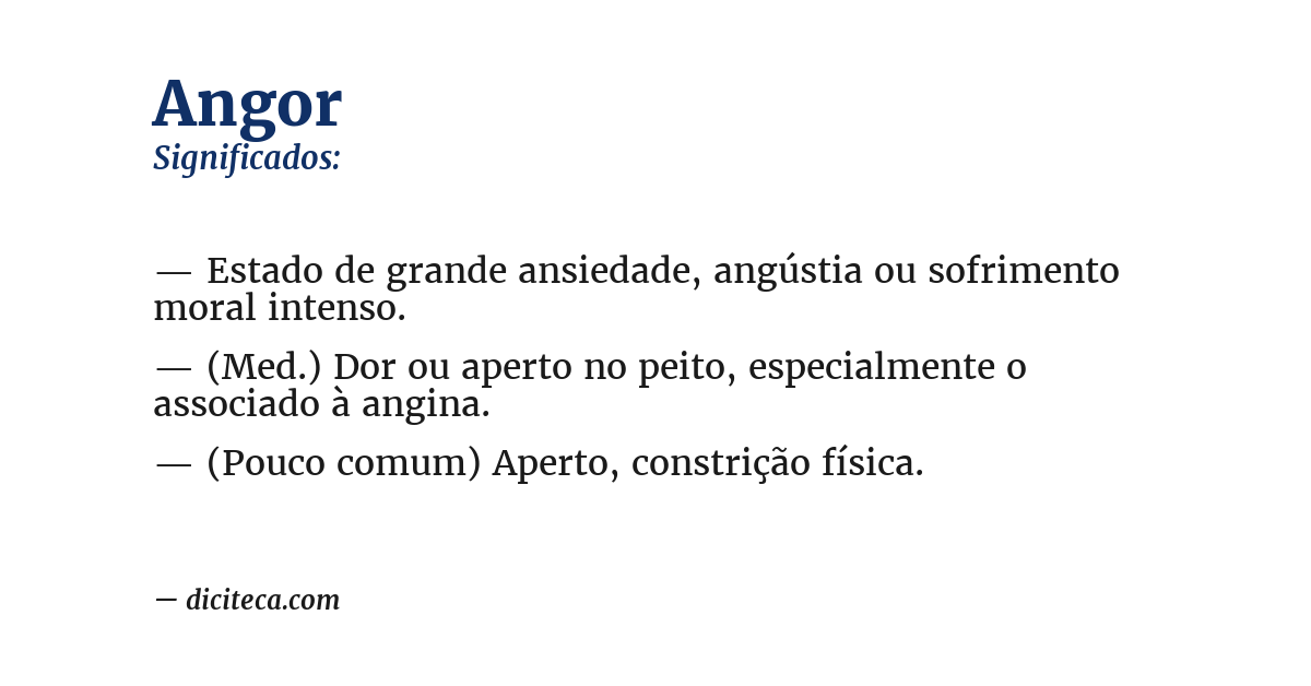 Significado de angor