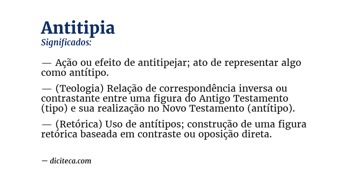 Significado de antitipia