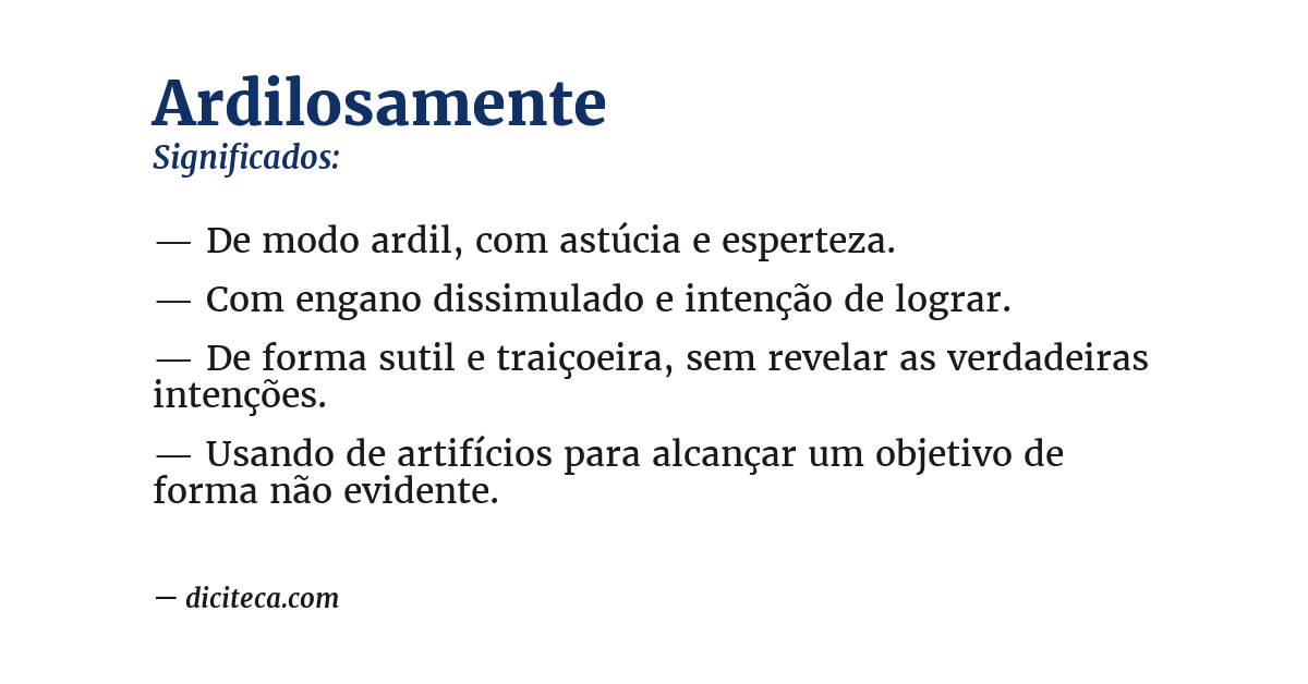 Significado de ardilosamente