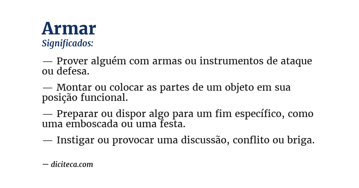 Significado de armar