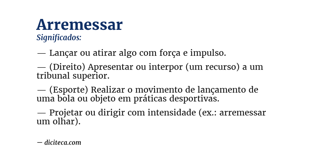 Significado de arremessar