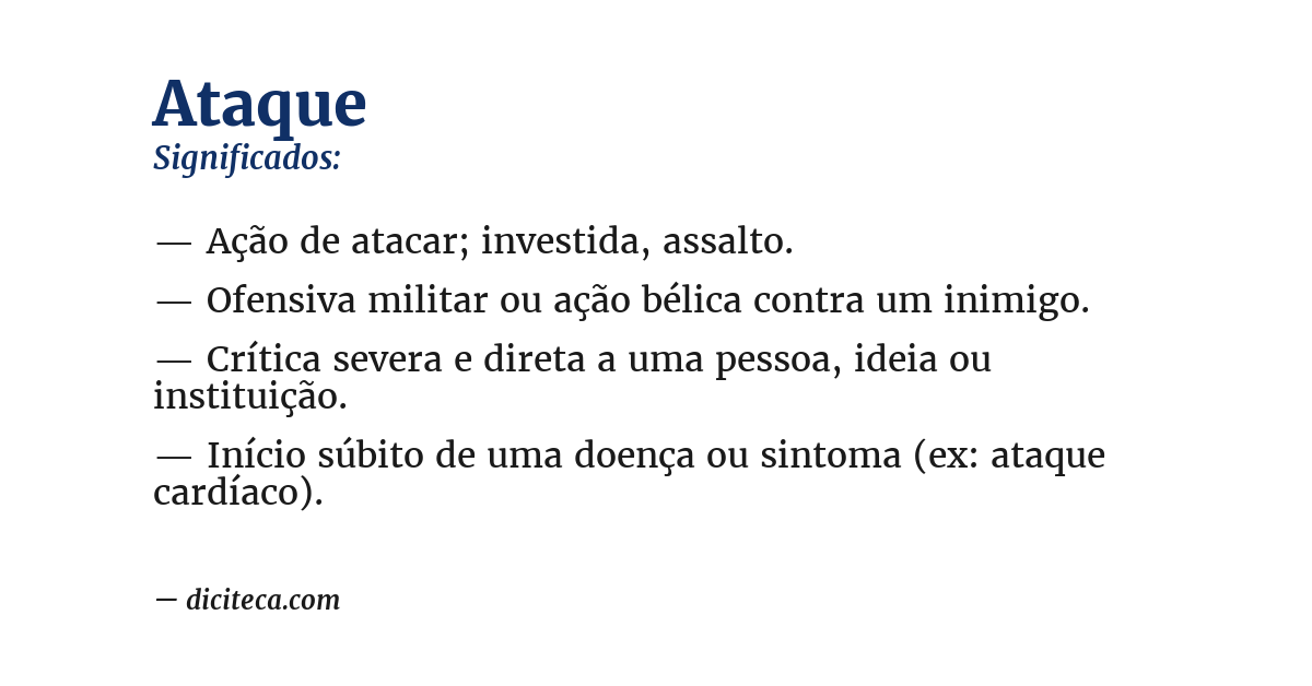 Significado de ataque