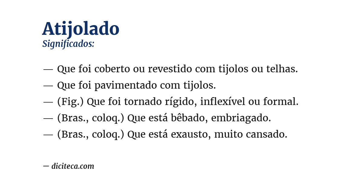 Significado de atijolado