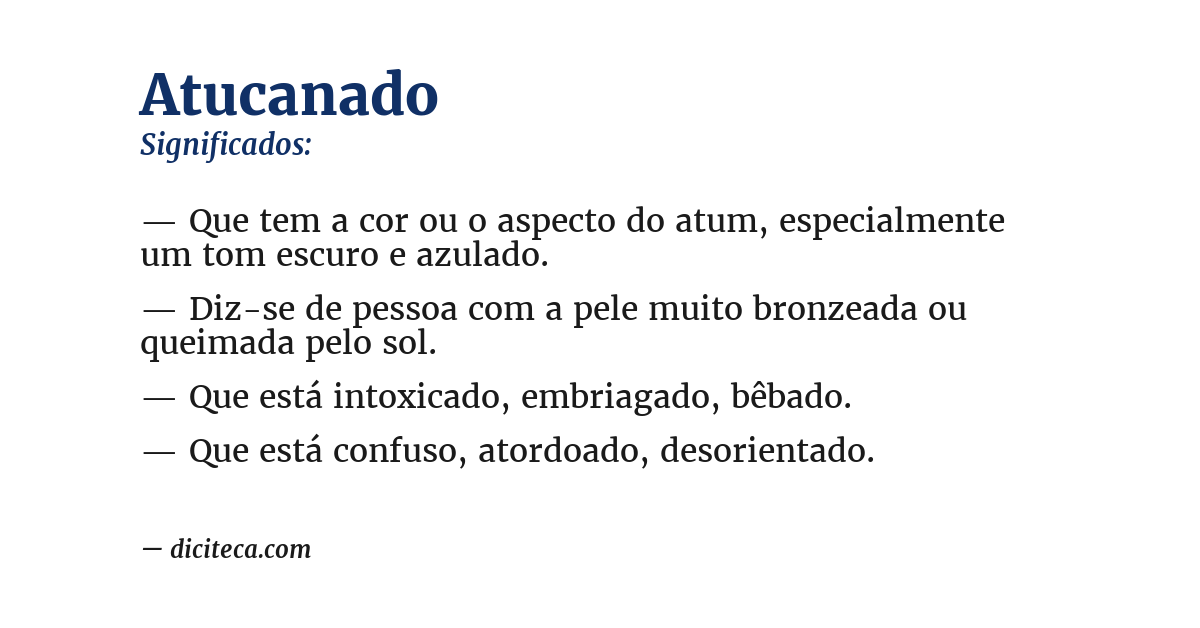 Significado de atucanado