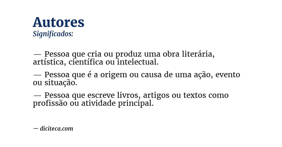 Significado de autores
