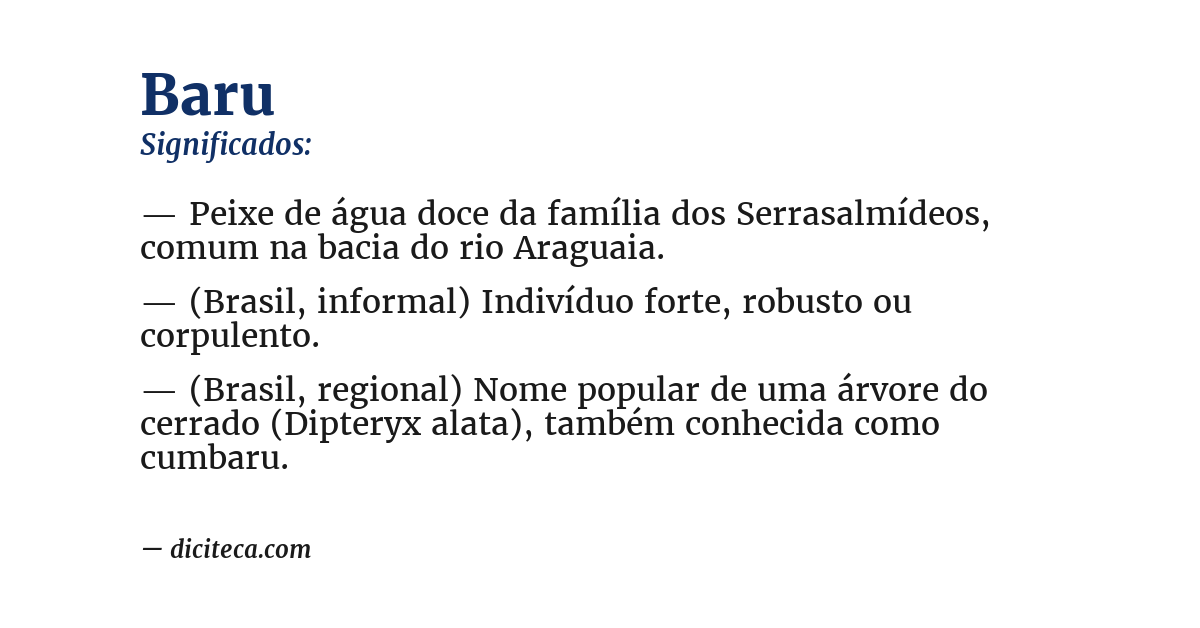 Significado de baru