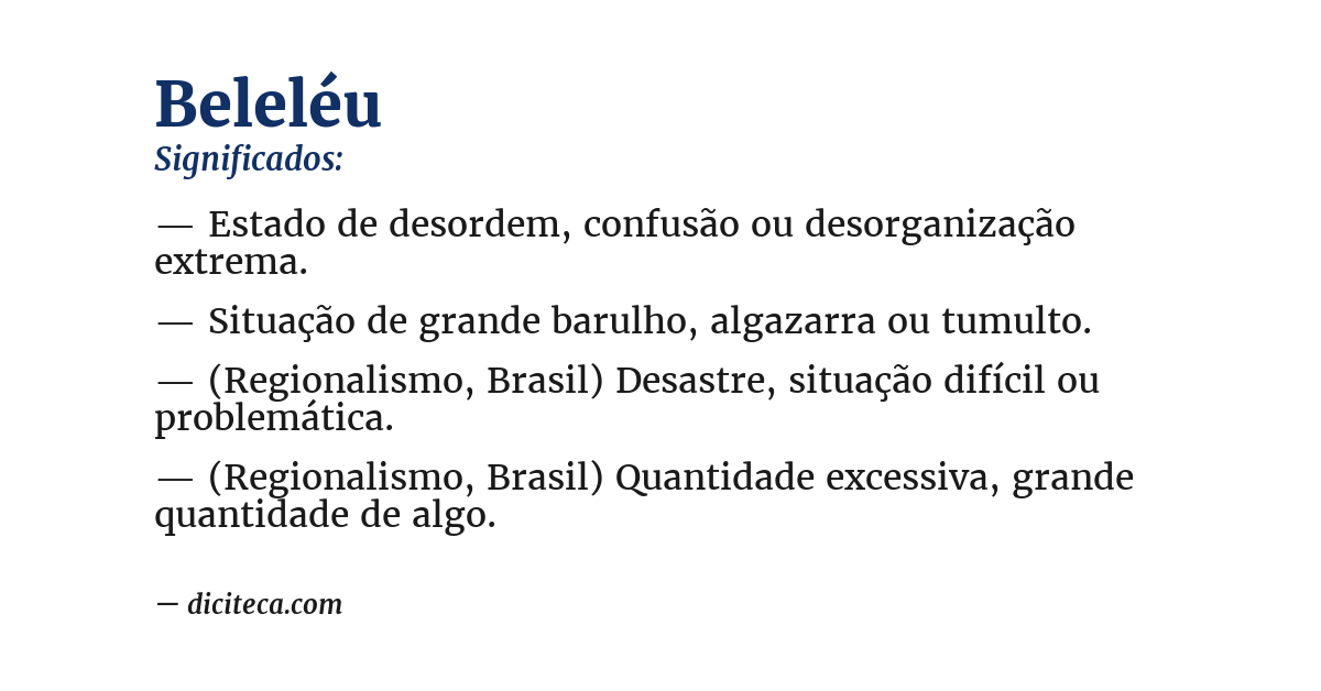 Significado de beleléu