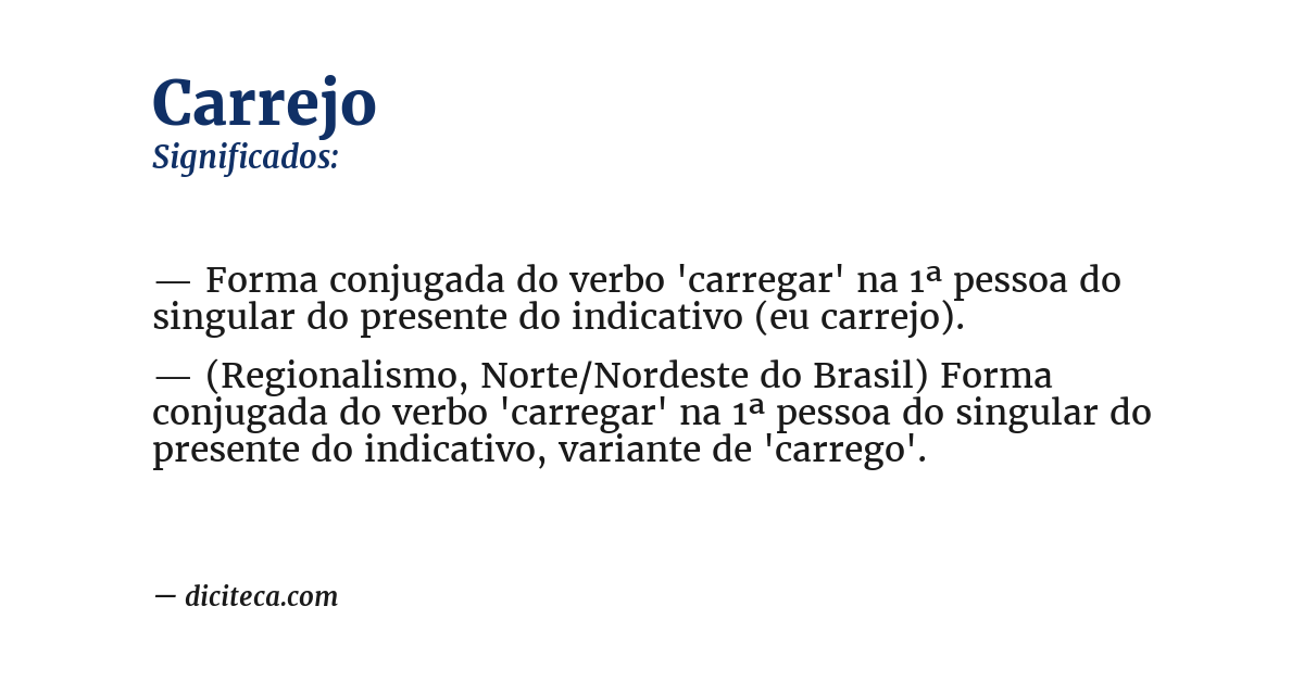 Significado de carrejo