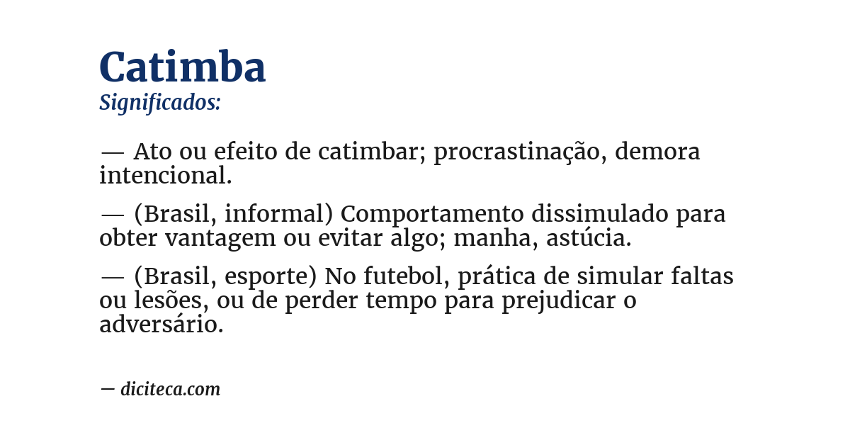 Significado de catimba