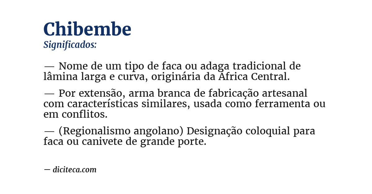 Significado de chibembe