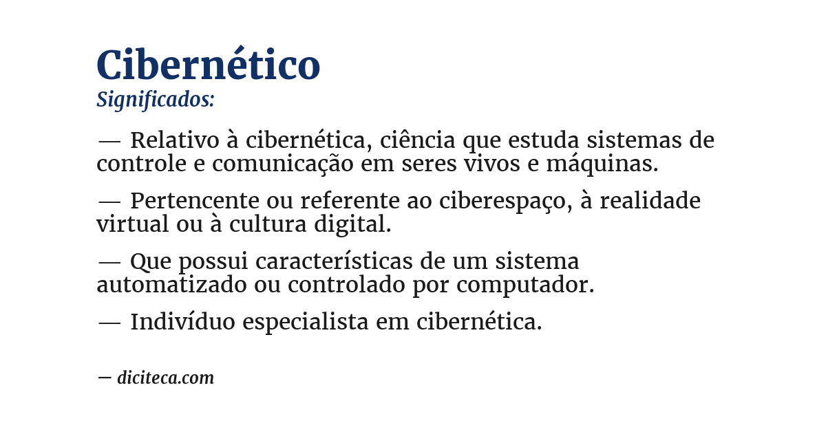 Significado de cibernético