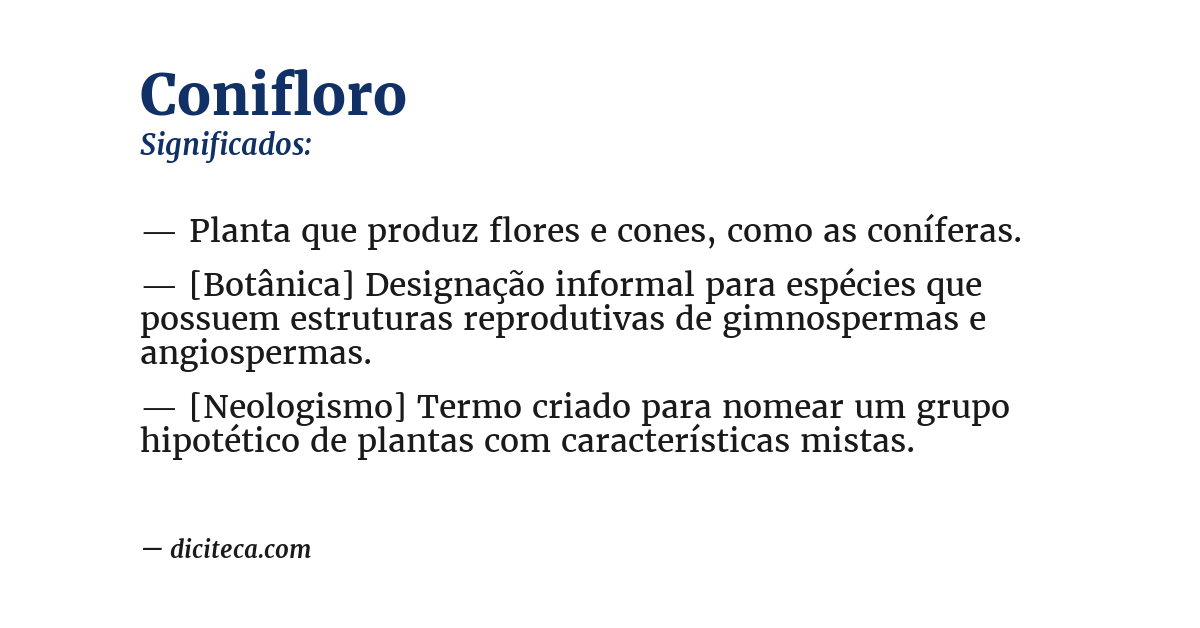 Significado de conifloro