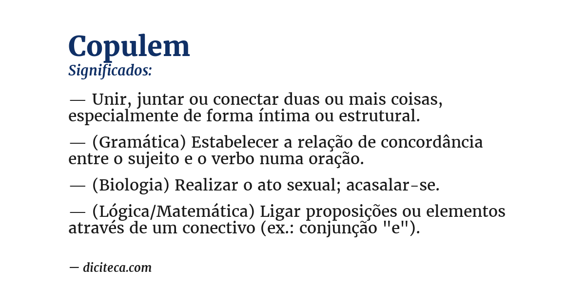 Significado de copulem