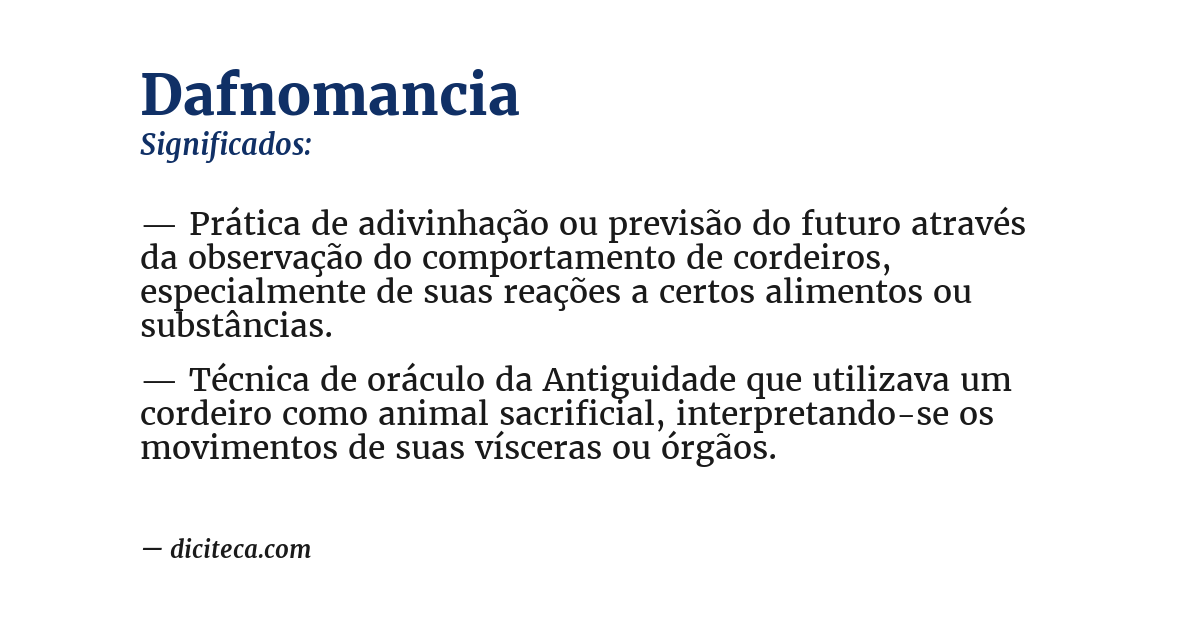 Significado de dafnomancia
