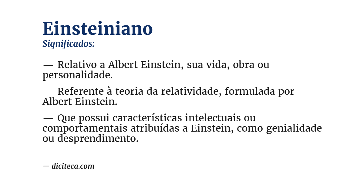 Significado de einsteiniano
