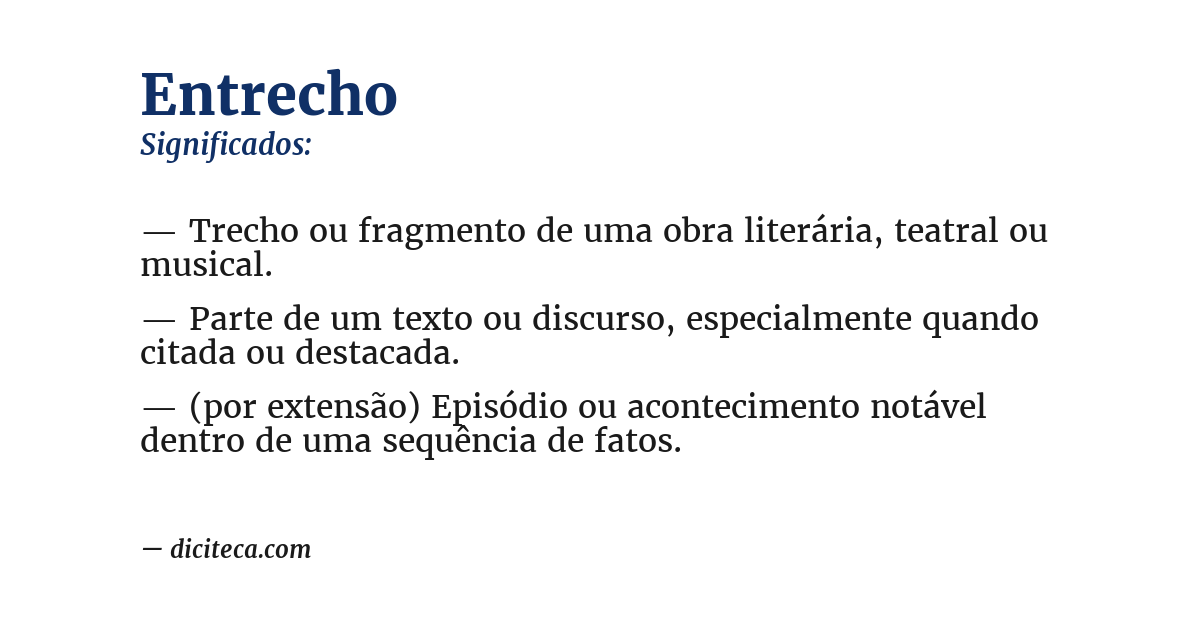 Significado de entrecho