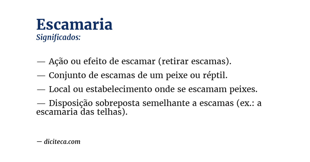 Significado de escamaria
