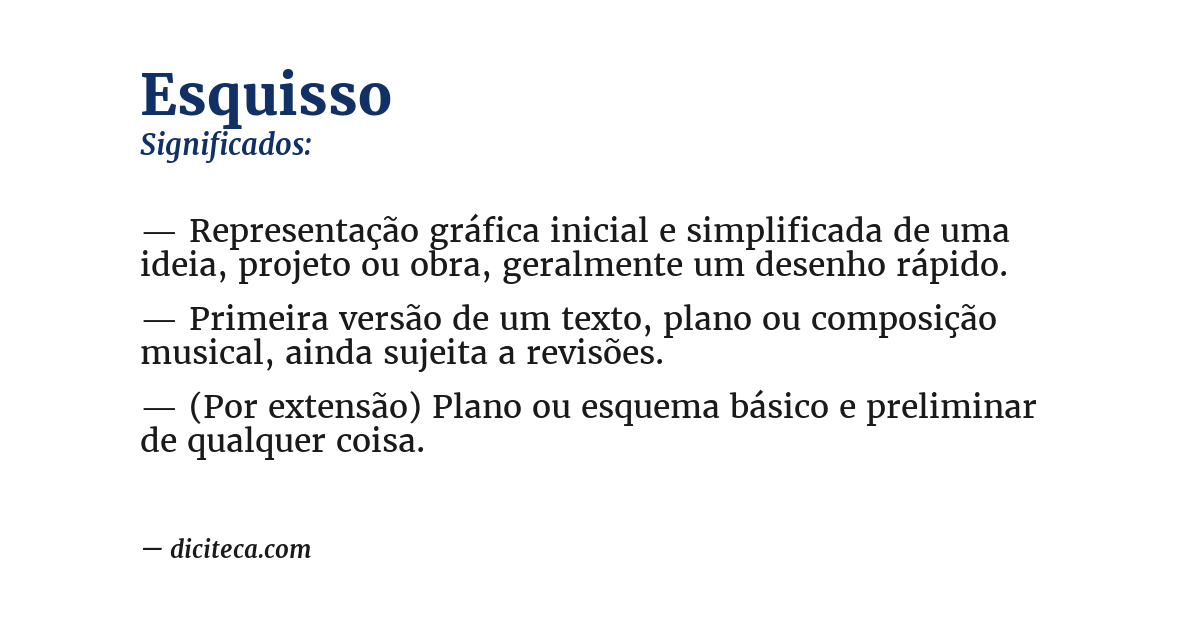 Significado de esquisso