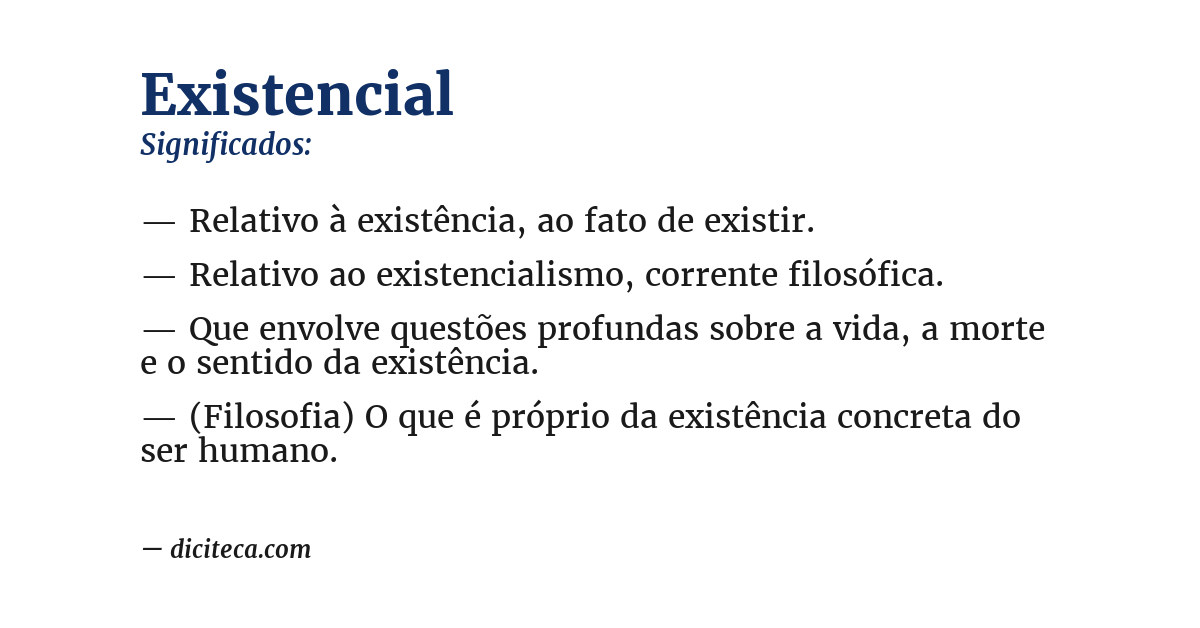 Significado de existencial