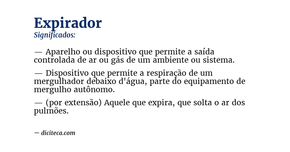 Significado de expirador