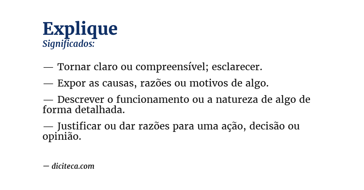 Significado de explique