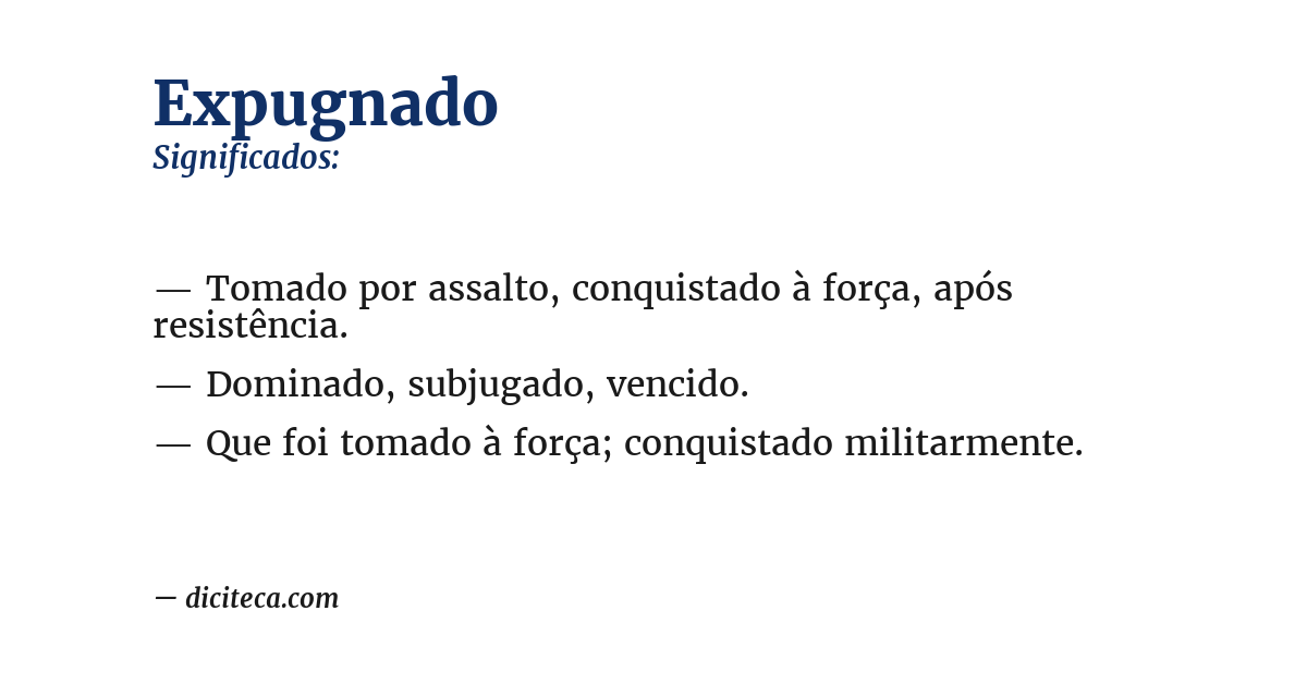 Significado de expugnado