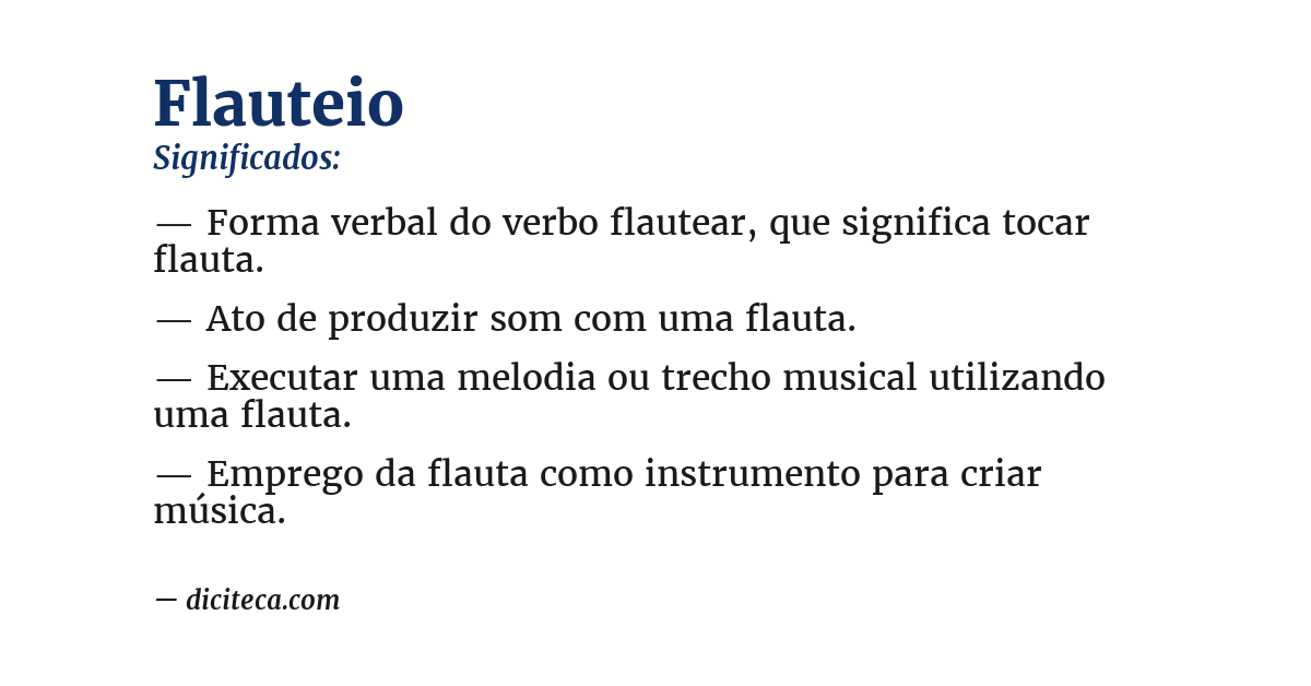 Significado de flauteio