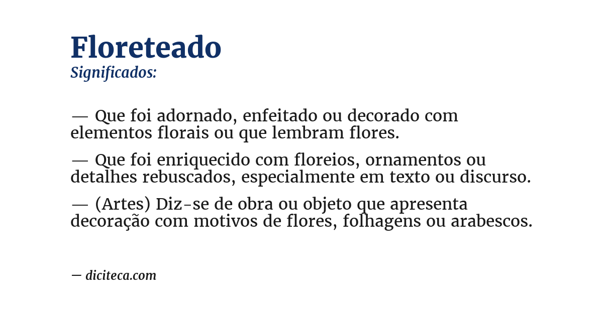 Significado de floreteado