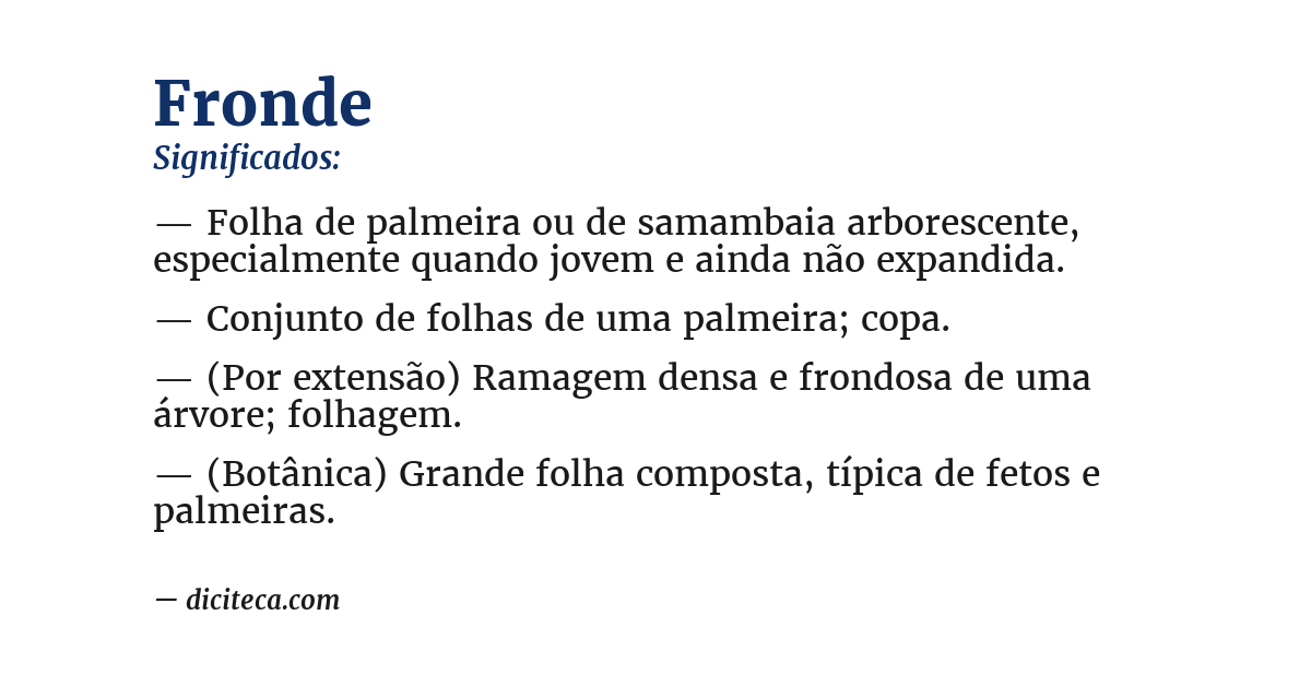 Significado de fronde
