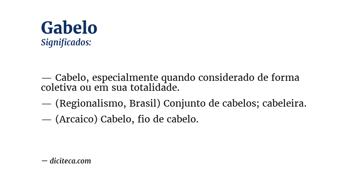 Significado de gabelo