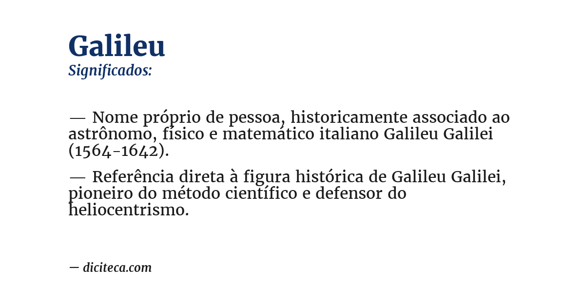 Significado de galileu