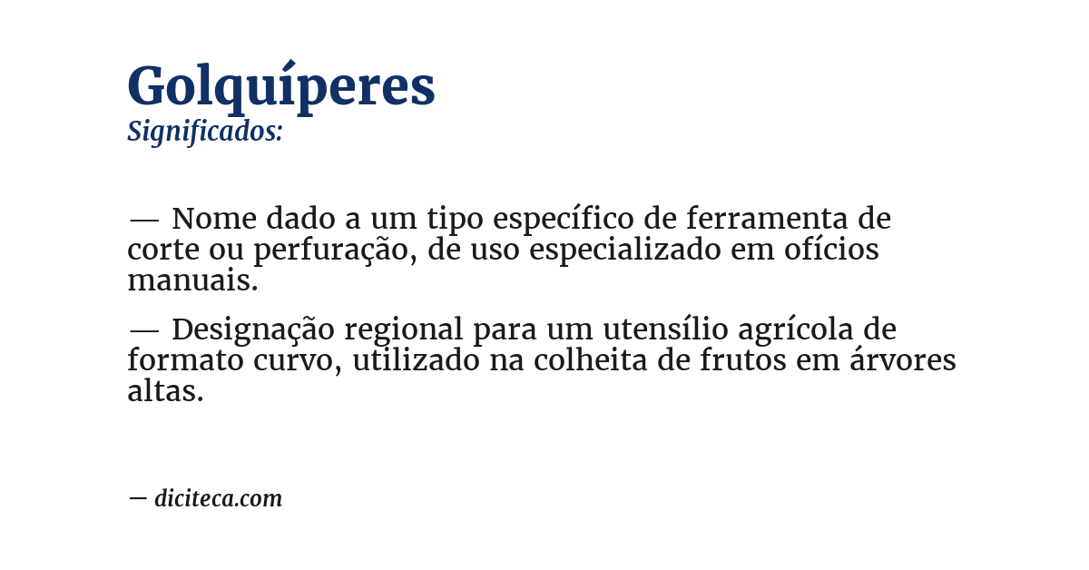 Significado de golquíperes