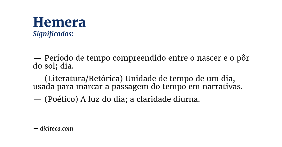 Significado de hemera