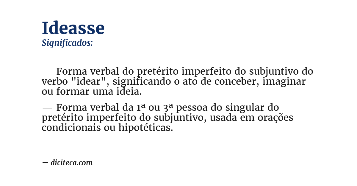 Significado de ideasse