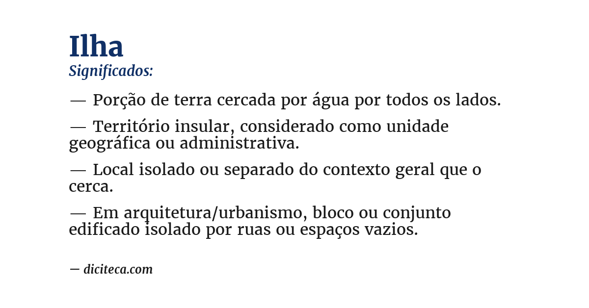 Significado de ilha