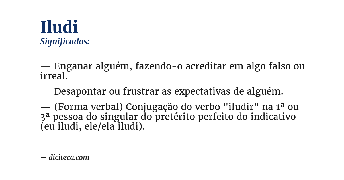 Significado de iludi