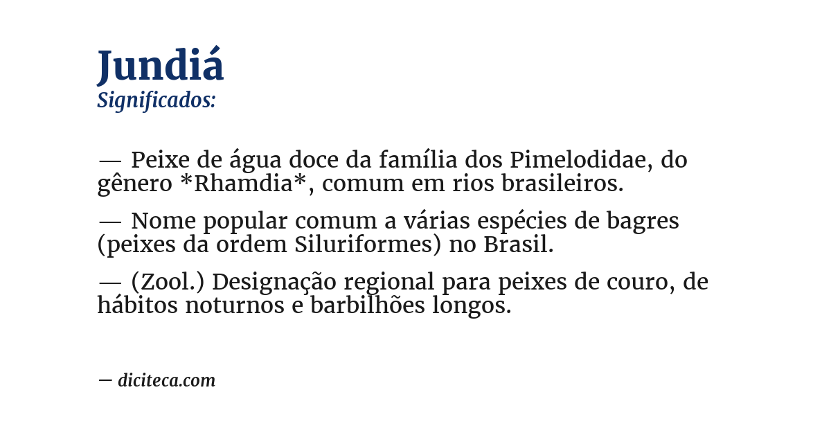 Significado de jundiá