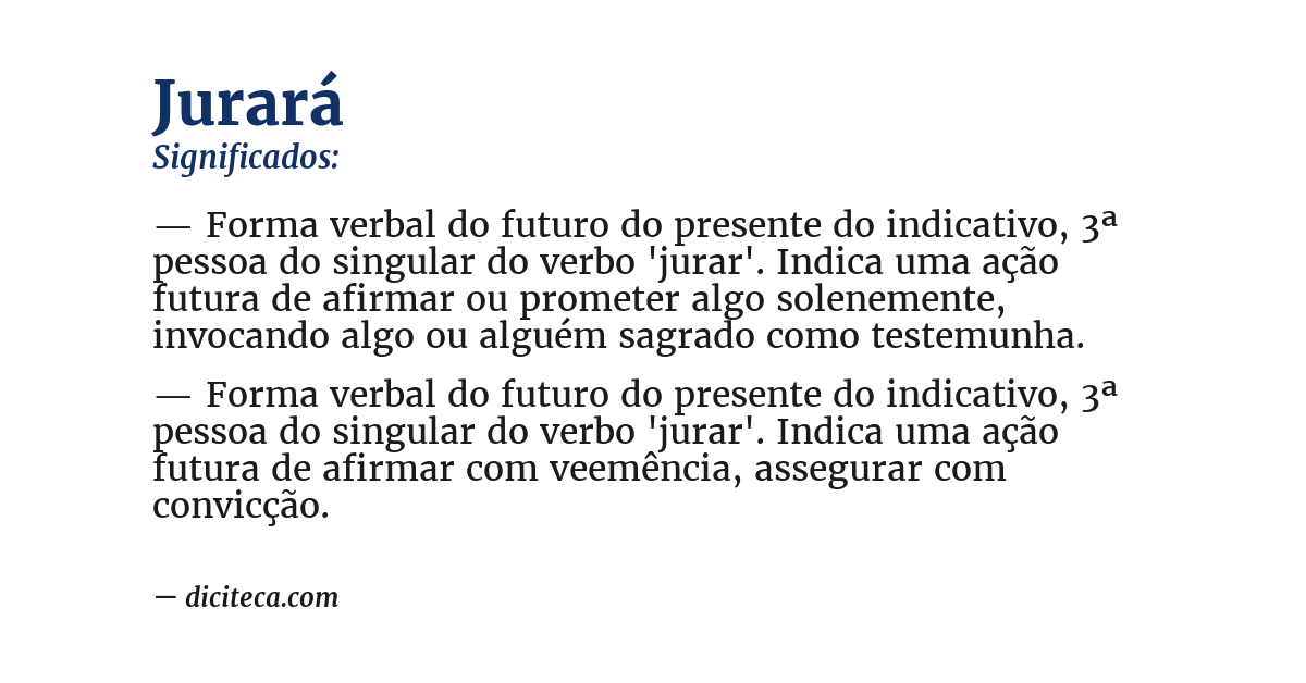 Significado de jurará