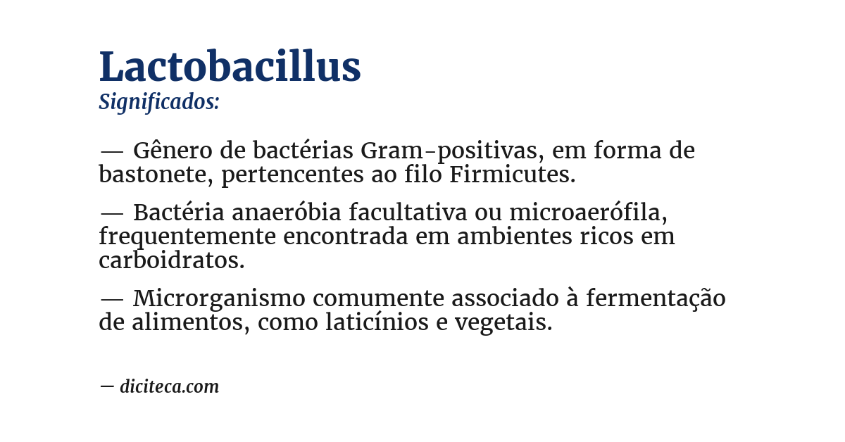 Significado de lactobacillus