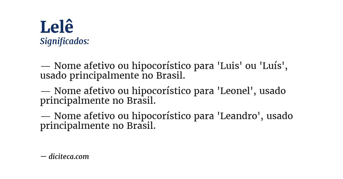 Significado de lelê