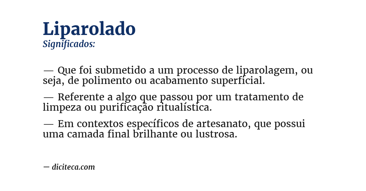 Significado de liparolado