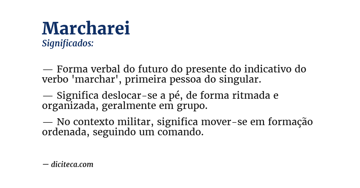 Significado de marcharei