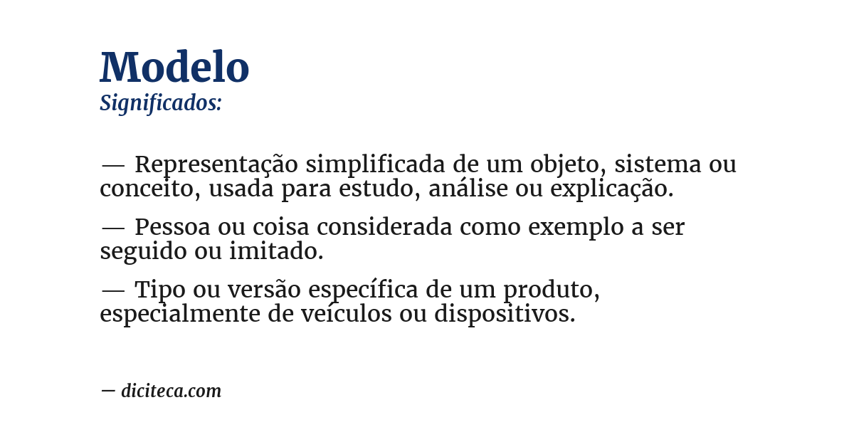 Significado de modelo