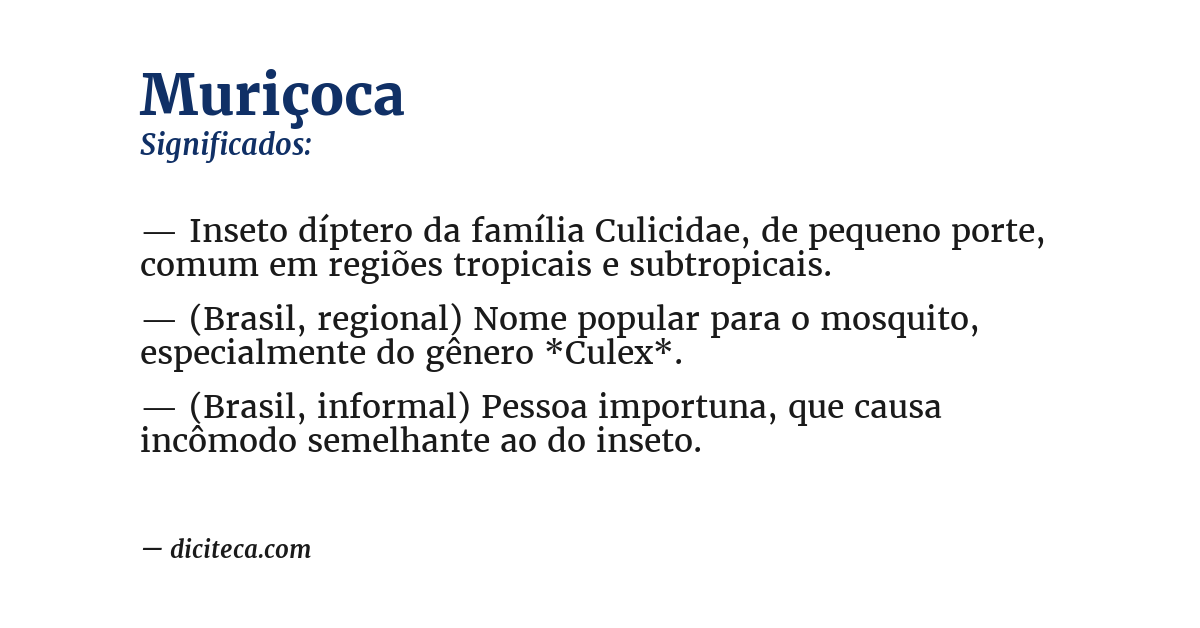 Significado de muriçoca