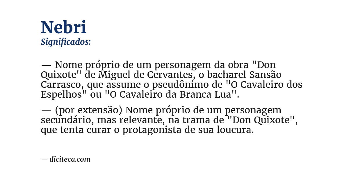 Significado de nebri