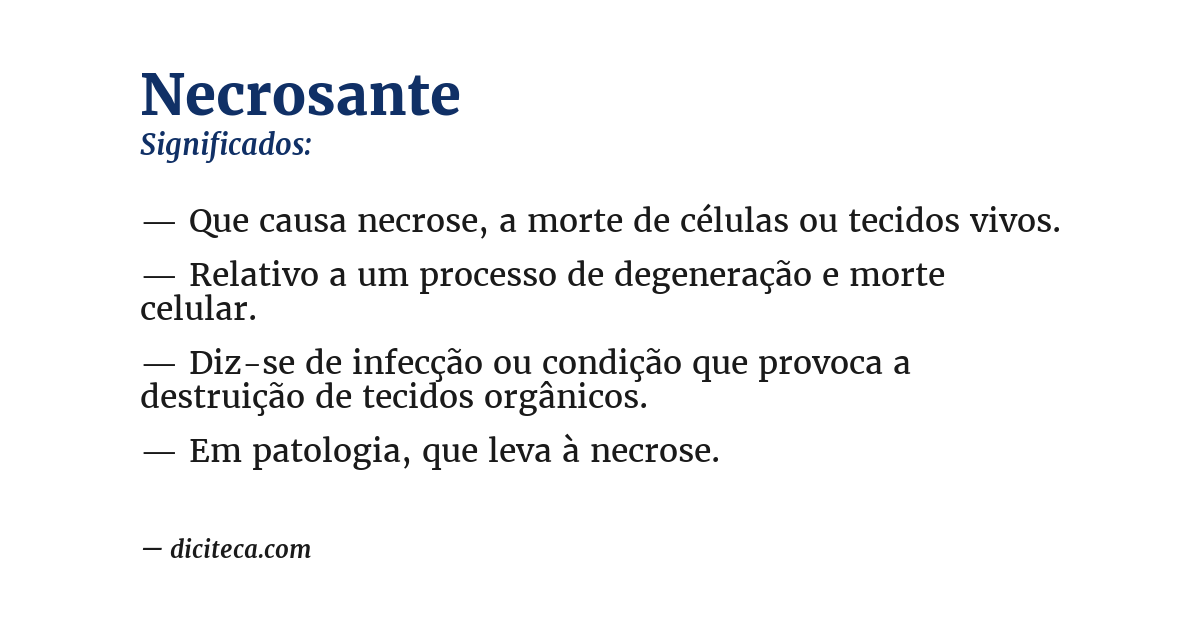 Significado de necrosante