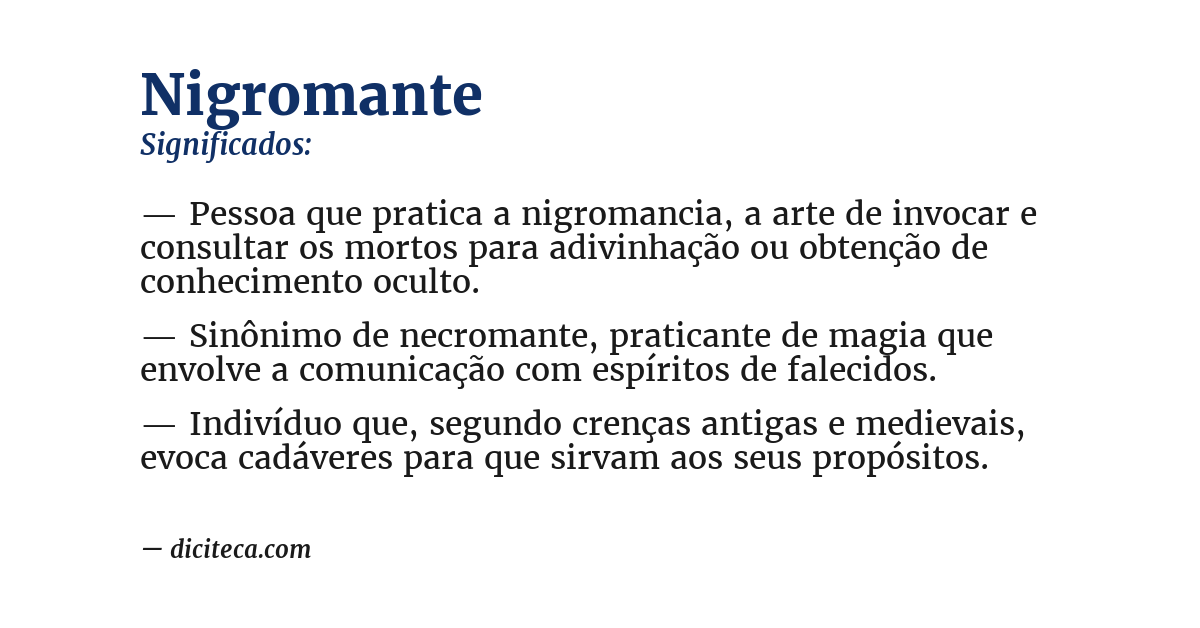 Significado de nigromante