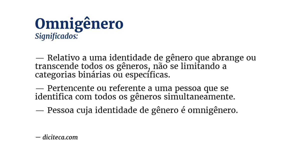 Significado de omnigênero