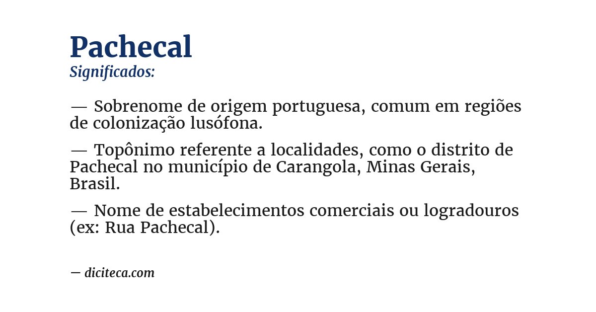 Significado de pachecal